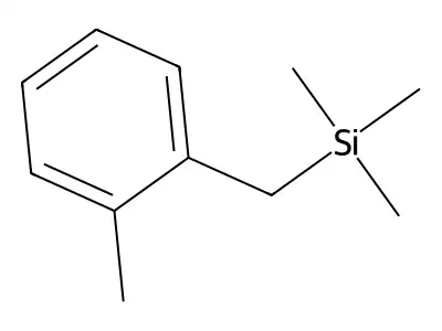 Trimethyl(2-methylbenzyl)silane structure
