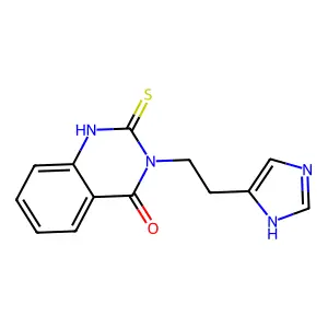 3-[2-(1H-imidazol-5-yl)ethyl]-2-sulfanylidene-1H-quinazolin-4-one structure