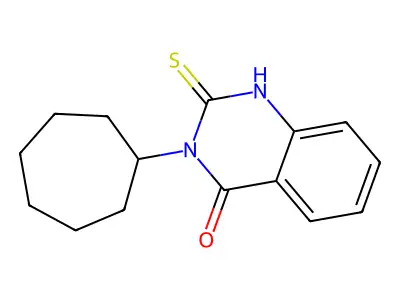 3-cycloheptyl-2-sulfanylidene-1H-quinazolin-4-one structure
