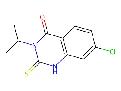 7-Chloro-3-(propan-2-yl)-2-sulfanyl-3,4-dihydroquinazolin-4-one structure