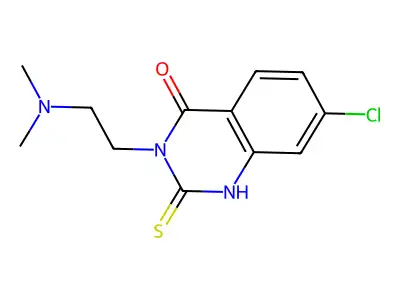 7-chloro-3-(2-(dimethylamino)ethyl)-2-thioxo-2,3-dihydroquinazolin-4(1H)-one structure