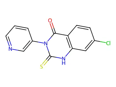 7-chloro-3-pyridin-3-yl-2-sulfanylidene-1H-quinazolin-4-one structure