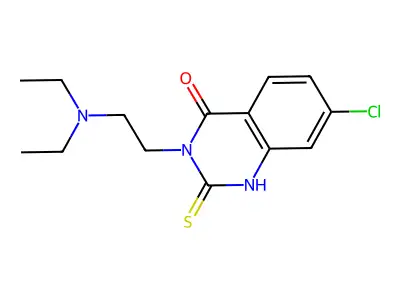 7-chloro-3-[2-(diethylamino)ethyl]-2-thioxo-2,3-dihydroquinazolin-4(1H)-one structure