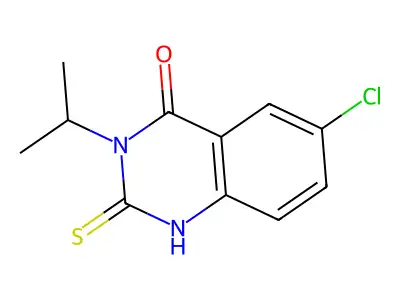 6-chloro-3-isopropyl-2-thioxo-2,3-dihydroquinazolin-4(1H)-one structure