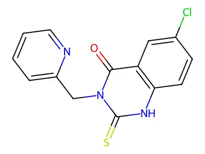 6-chloro-3-(pyridin-2-ylmethyl)-2-thioxo-2,3-dihydroquinazolin-4(1H)-one structure