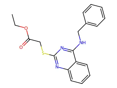 Ethyl 2-[4-(benzylamino)quinazolin-2-yl]sulfanylacetate structure