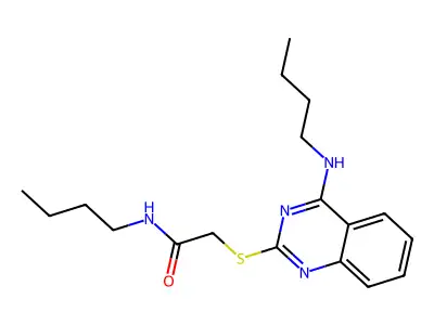 N-butyl-2-[4-(butylamino)quinazolin-2-yl]sulfanylacetamide structure