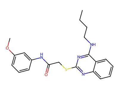 2-[4-(butylamino)quinazolin-2-yl]sulfanyl-N-(3-methoxyphenyl)acetamide structure