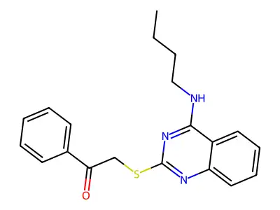 2-[4-(Butylamino)quinazolin-2-yl]sulfanyl-1-phenylethanone structure