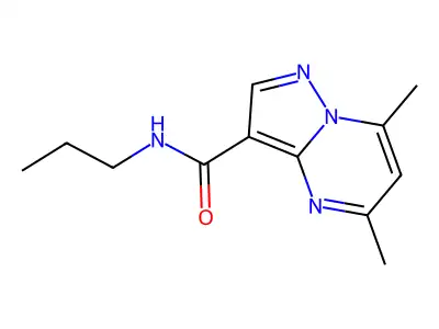 5,7-dimethyl-N-propylpyrazolo[1,5-a]pyrimidine-3-carboxamide structure