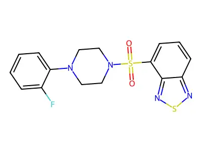4-[4-(2-Fluorophenyl)piperazin-1-yl]sulfonyl-2,1,3-benzothiadiazole structure