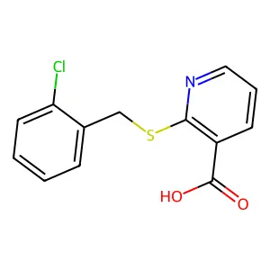 2-{[(2-Chlorophenyl)methyl]sulfanyl}pyridine-3-carboxylic acid structure