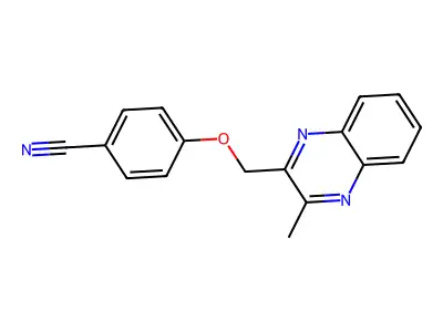 4-[(3-Methylquinoxalin-2-yl)methoxy]benzonitrile structure