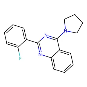 2-(2-Fluorophenyl)-4-pyrrolidin-1-ylquinazoline structure