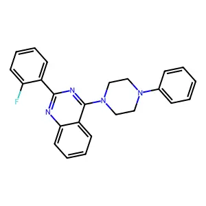 2-(2-Fluorophenyl)-4-(4-phenylpiperazin-1-yl)quinazoline structure