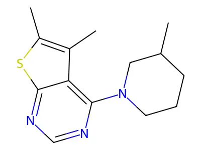 5,6-Dimethyl-4-(3-methylpiperidin-1-yl)thieno[2,3-d]pyrimidine structure