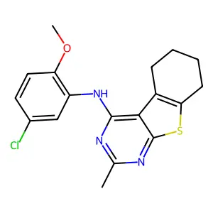N-(5-chloro-2-methoxyphenyl)-2-methyl-5,6,7,8-tetrahydro[1]benzothieno[2,3-d]pyrimidin-4-amine structure
