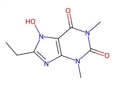 Theophylline, 8-ethyl-7-hydroxy- structure