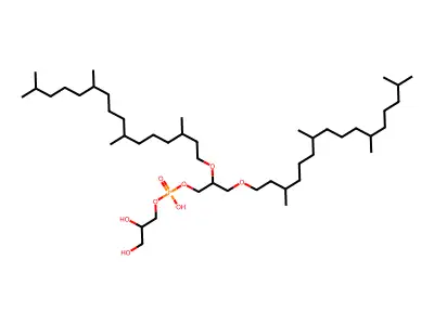 2,3-Diphytanyl-sn-glycero-1-phospho-3'-sn-glycerol structure