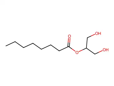 Glyceryl 1-monooctanoate structure