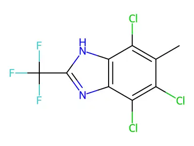 Benzimidazole, 5-methyl-4,6,7-trichloro-2-(trifluoromethyl)- structure