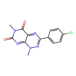 3-(4-Chloro-phenyl)-1,6-dimethyl-1H-pyrimido[5,4-e][1,2,4]triazine-5,7-dione structure