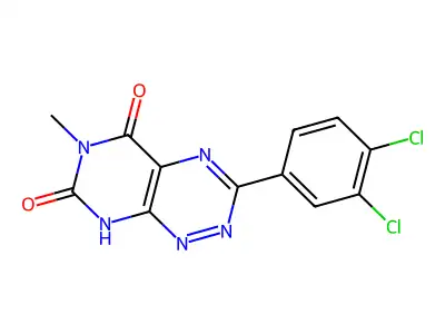 3-(3,4-Dichlorophenyl)-6-methylpyrimido[5,4-E][1,2,4]triazine-5,7(6H,8H)-dione structure