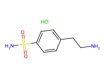 2-(4-Sulfamoylphenyl)ethylazanium structure