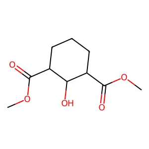 Dimethyl 2-hydroxycyclohexane-1,3-dicarboxylate structure