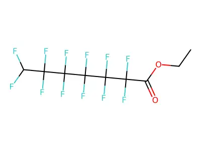 Ethyl 2,2,3,3,4,4,5,5,6,6,7,7-dodecafluoroheptanoate structure