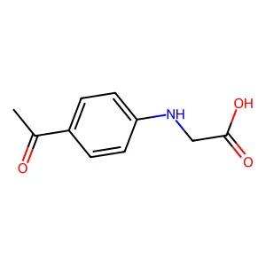 (4-Acetylanilino)acetic acid structure
