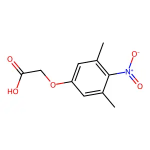 {4-Nitro-3,5-dimethylphenoxy}acetic acid structure
