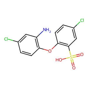 Benzenesulfonic acid, 2-(2-amino-4-chlorophenoxy)-5-chloro- structure