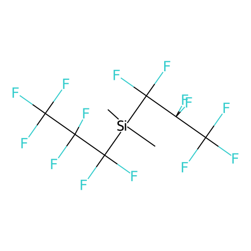 Bis(1,1,2,2,3,3,3-heptafluoropropyl)dimethylsilane structure