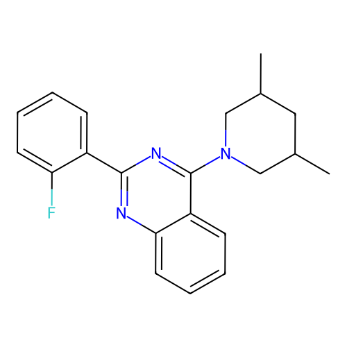 4-(3,5-Dimethylpiperidin-1-yl)-2-(2-fluorophenyl)quinazoline structure