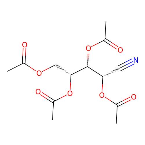 [(2R,3R,4S)-2,3,4-triacetyloxy-4-cyanobutyl] acetate structure