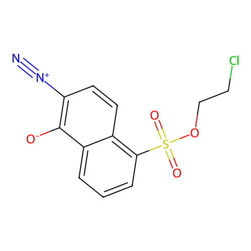 2-Chloroethyl 6-diazo-5,6-dihydro-5-oxonaphthalene-1-sulphonate structure