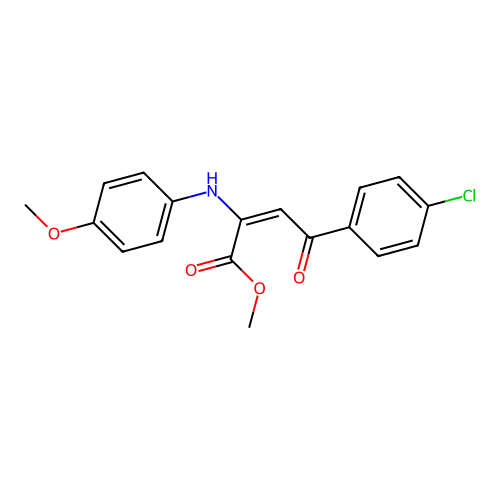 methyl (2E)-4-(4-chlorophenyl)-2-[(4-methoxyphenyl)amino]-4-oxobut-2-enoate structure