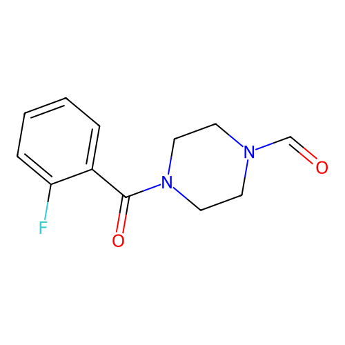 4-[(2-Fluorophenyl)carbonyl]piperazine-1-carbaldehyde structure