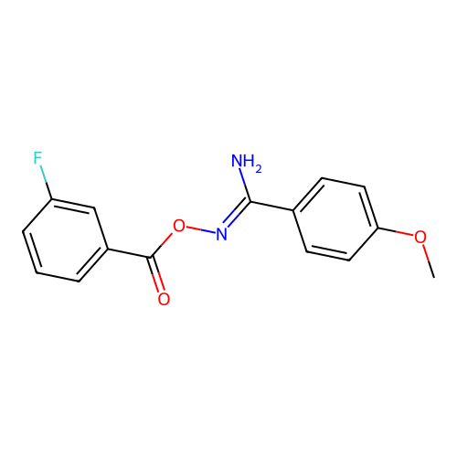[[Amino-(4-methoxyphenyl)methylidene]amino] 3-fluorobenzoate structure