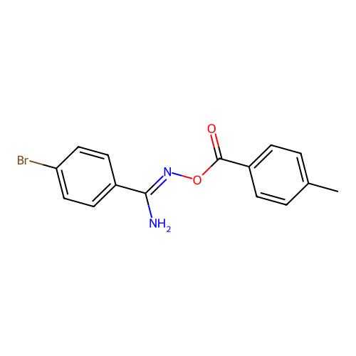 [[Amino-(4-bromophenyl)methylidene]amino] 4-methylbenzoate structure