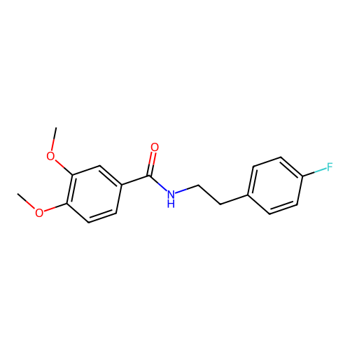 N-[2-(4-fluorophenyl)ethyl]-3,4-dimethoxybenzamide structure