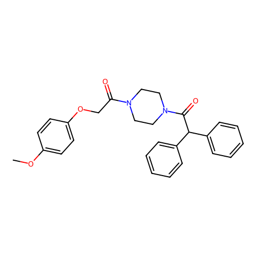 1-{4-[(4-Methoxyphenoxy)acetyl]piperazin-1-yl}-2,2-diphenylethanone structure