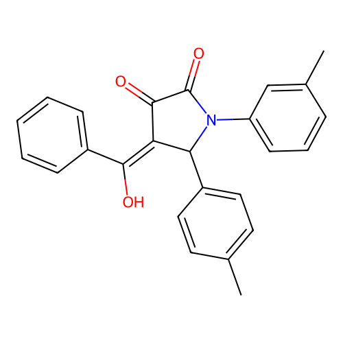 4-benzoyl-3-hydroxy-1-(m-tolyl)-5-(p-tolyl)-1H-pyrrol-2(5H)-one structure