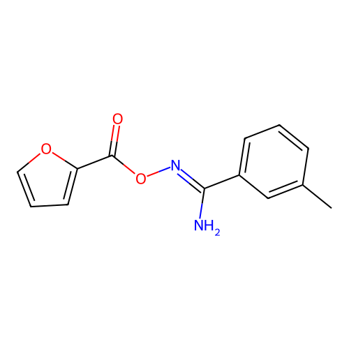 N'-(2-furoyloxy)-3-methylbenzenecarboximidamide structure