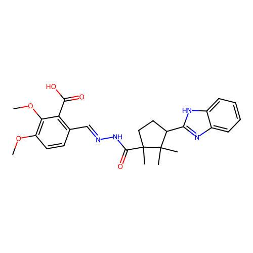 6-[(E)-carbohydrazonoyl]-2,3-dianisic acid structure