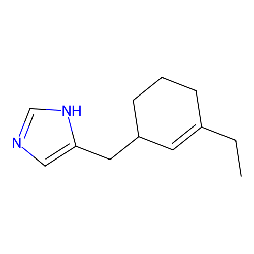 5-[(3-ethylcyclohex-2-en-1-yl)methyl]-1H-imidazole structure