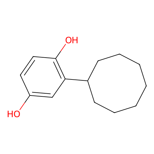 2-Cyclooctylbenzene-1,4-diol structure