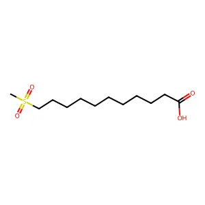 11-Methylsulfonylundecanoic acid structure