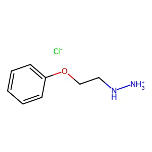 Hydrazine, (2-phenoxyethyl)-, hydrochloride structure